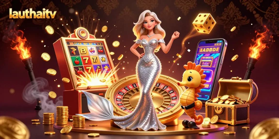 Experience high-stakes action with lauthaitv's glamorous casino scene featuring dynamic game elements.