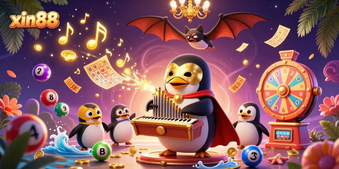 Experience thrilling moments at xin88 casino with vibrant lottery elements and captivating characters.