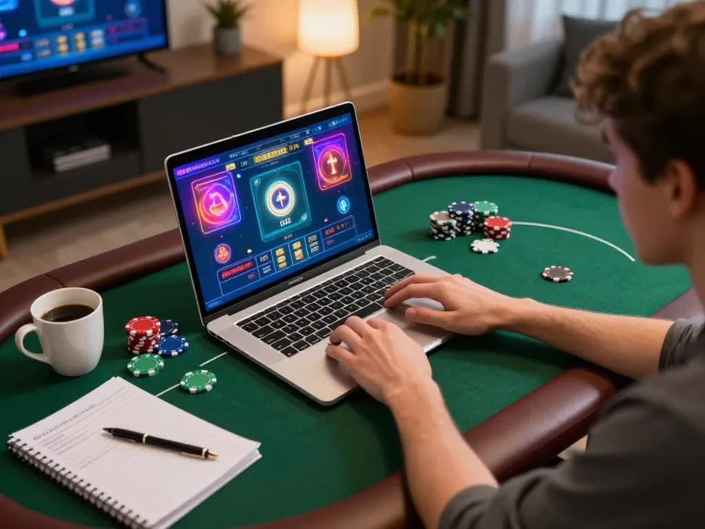 Engaged in exciting online gaming at sunwingo, showcasing poker strategy and gameplay.