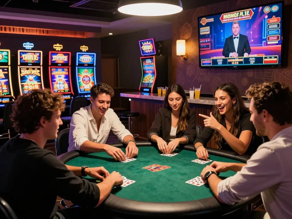 Dynamic gaming scene featuring friends enjoying poker on 789club platform