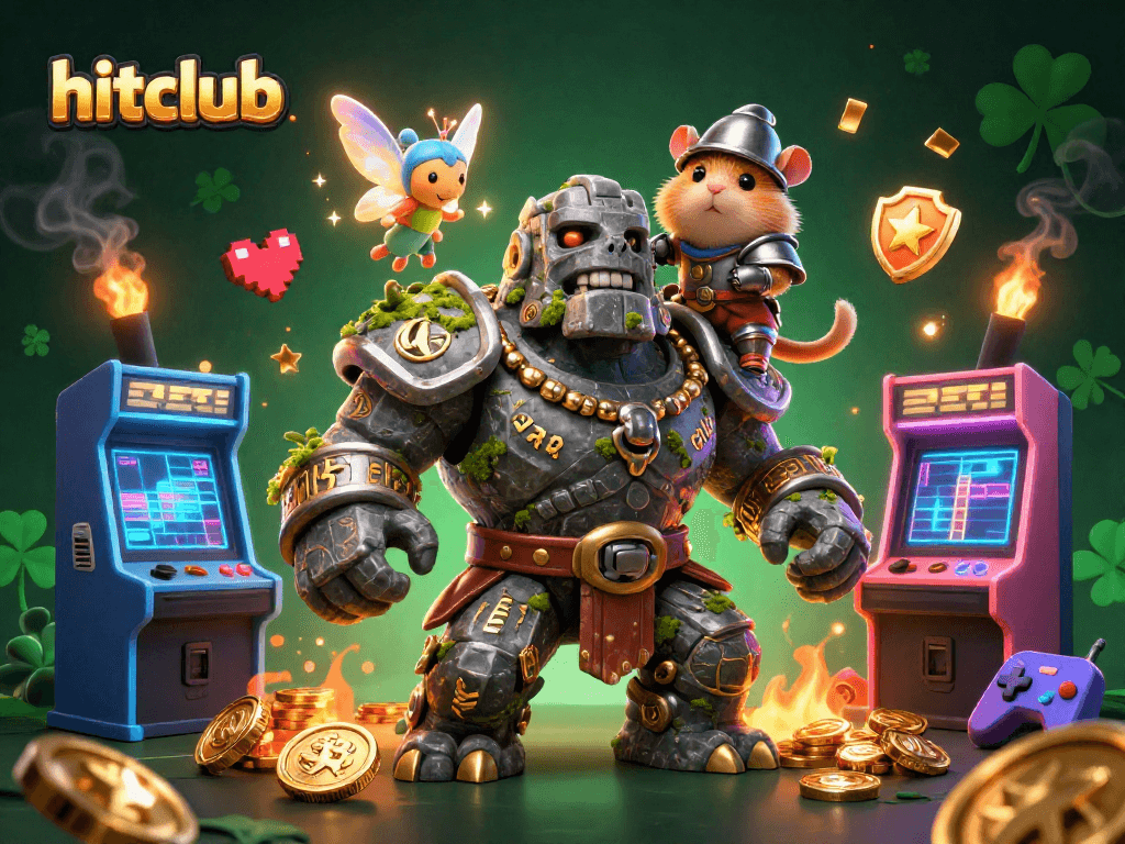 Engage in hitclub gaming with dynamic 3D characters surrounded by vivid casino elements.