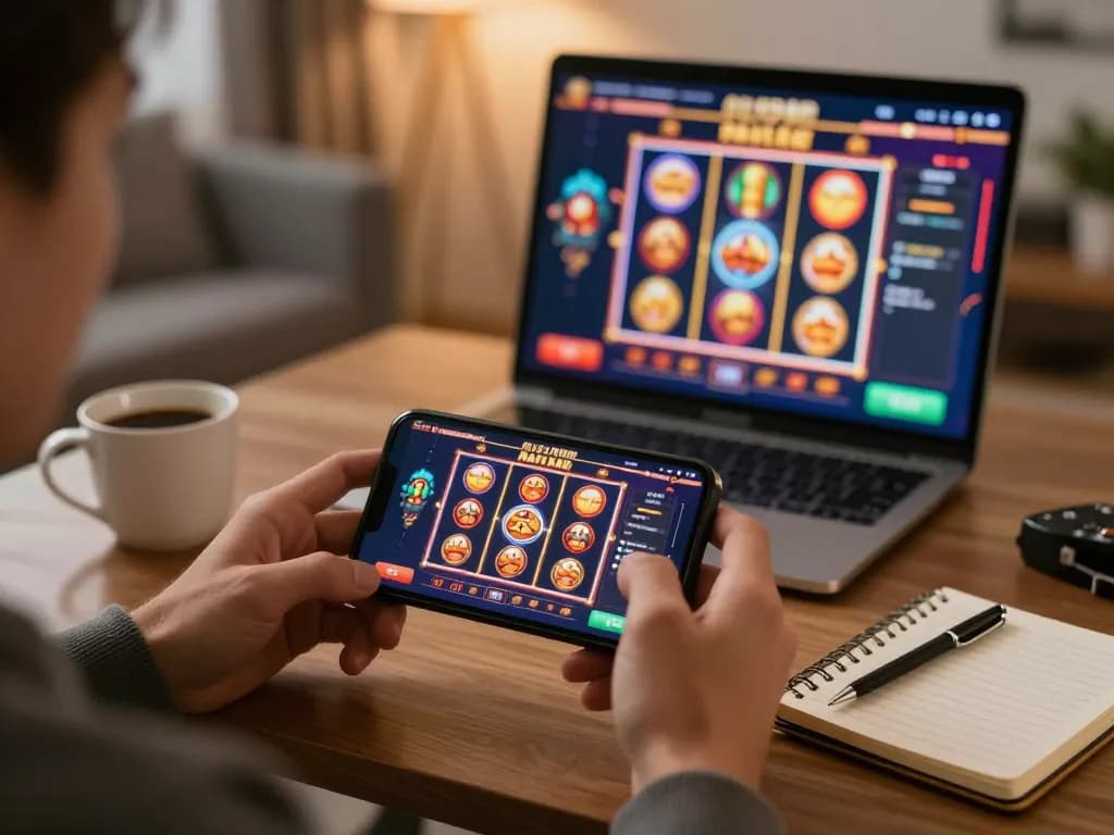 Engaging gameplay experience at XX88 casino app on a smartphone with stylish home background
