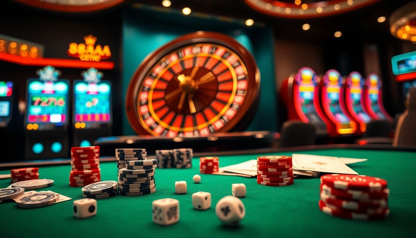 88aa players enjoying a dynamic game of poker in a luxurious casino atmosphere.