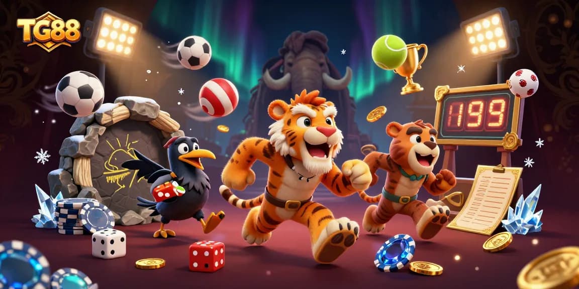 Join TG88 for thrilling casino action with lively gaming elements and engaging characters.