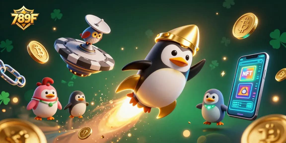 Experience thrilling adventures at 789F with a golden penguin en route to a casino!
