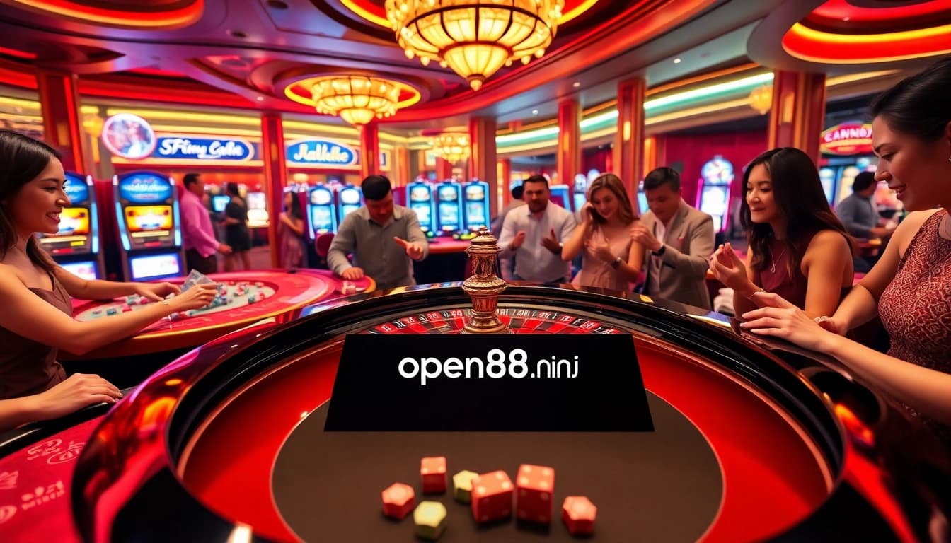 Experience the thrill of gaming at open88.ninja with lively casino action featuring roulette and poker.