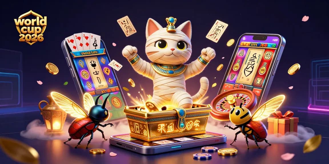 Win big with the world cup 2026 in this vibrant 3D casino illustration featuring golden themes.