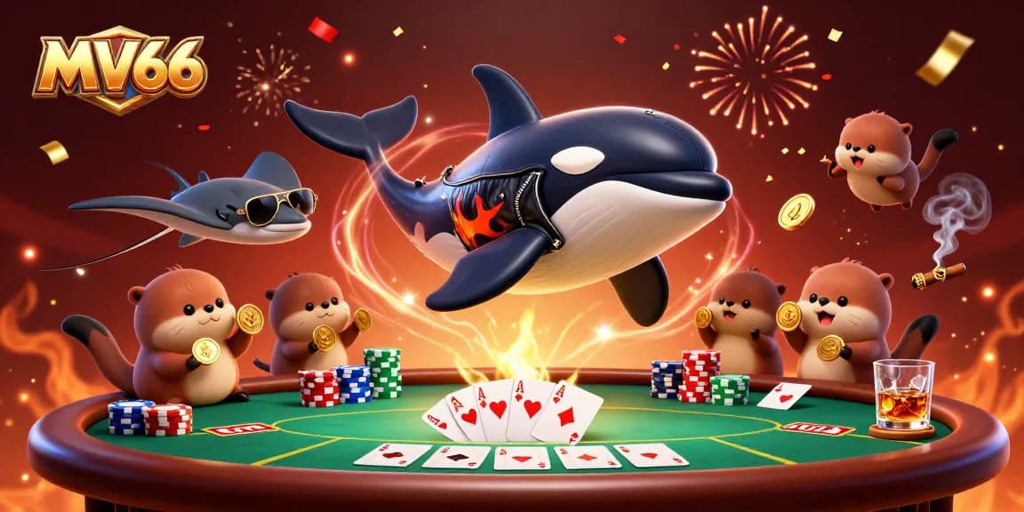 Experience thrilling games at MV66 with exciting poker elements and animated sea creatures.