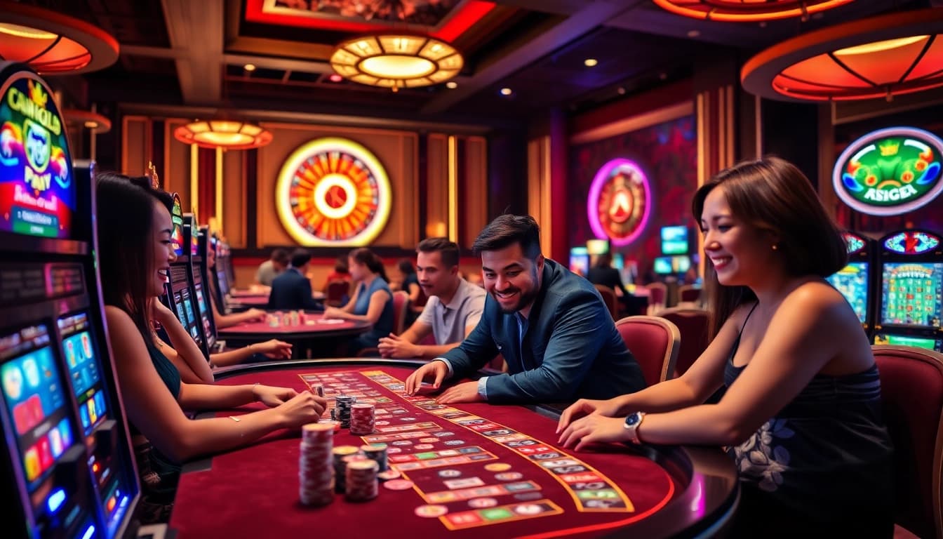 Engaging in a thrilling Đăng Ký Nhà Cái 68VIP experience at a luxurious casino setting.