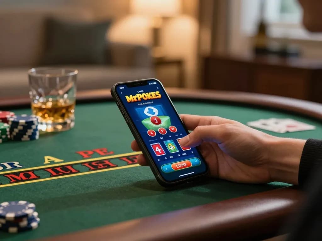 Engaging with MrPokies app for live dealer blackjack game in a cozy home atmosphere