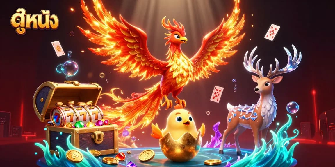 Engage with ดูหนัง as the vibrant phoenix soars above casino treasures, enriching the gaming experience.