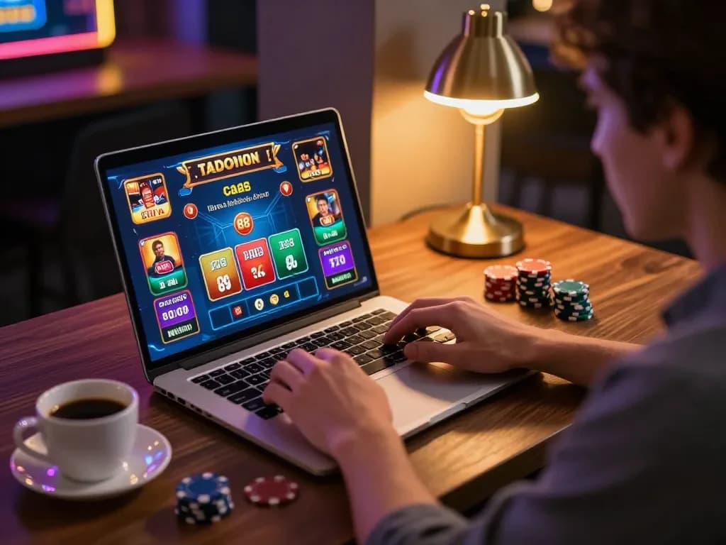 Engaging online gaming with sc 88 displayed on a laptop screen, showcasing vibrant betting options.