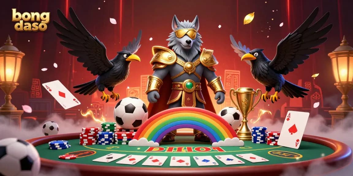 Bong da so delivers exciting sports betting insights with dynamic characters and casino elements in this vibrant scene.