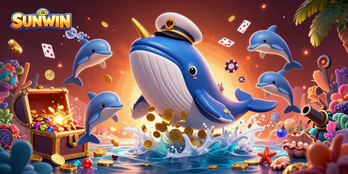 SUNWIN captivates players with a vibrant underwater casino treasure hunt featuring dynamic sea creatures and betting elements.