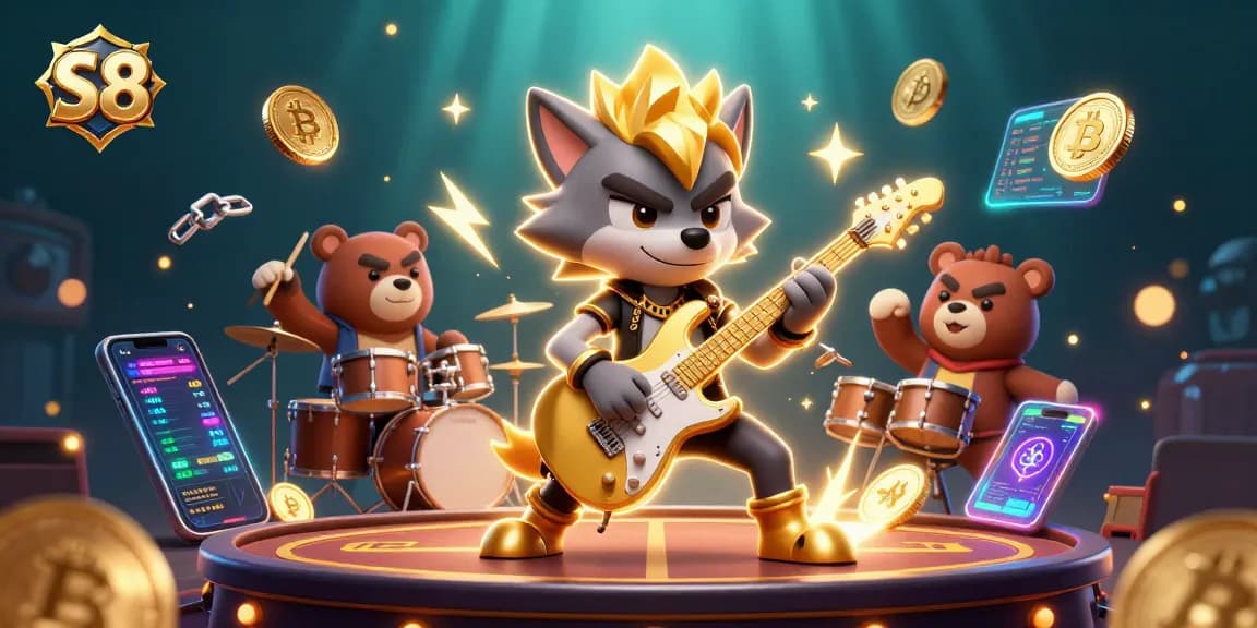 Experience epic gameplay at S8, featuring exciting slots and casino elements with vibrant 3D characters.