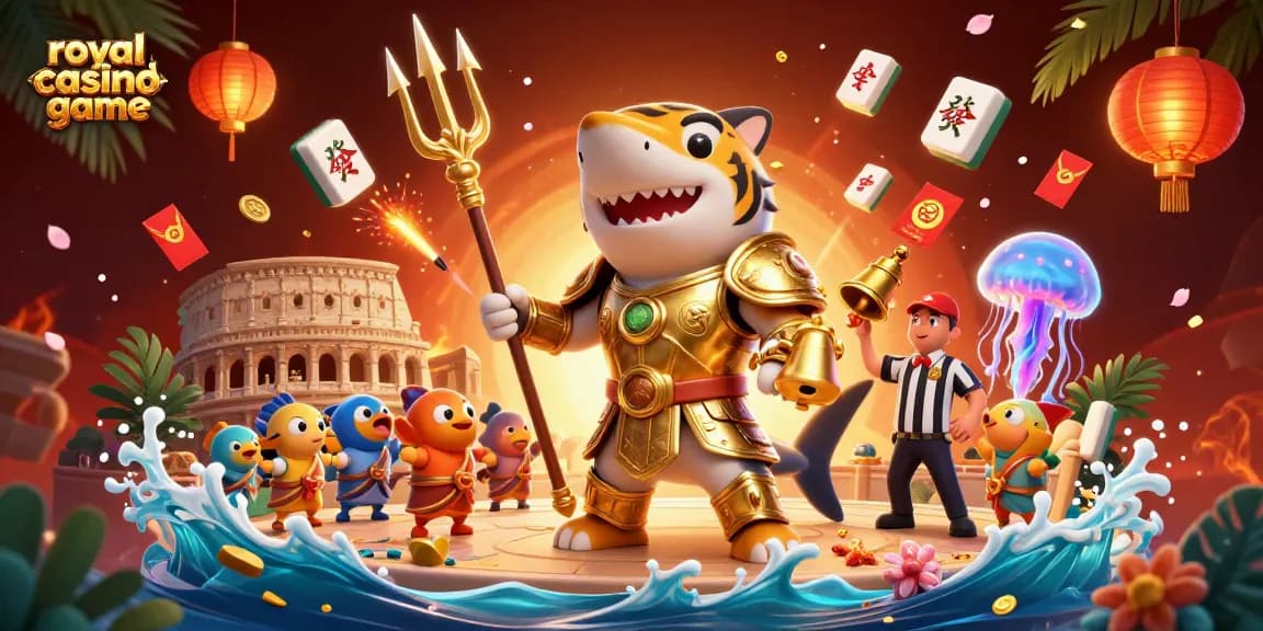 Engage in thrilling gameplay with the royal casino game featuring vibrant 3D illustrations and iconic elements.