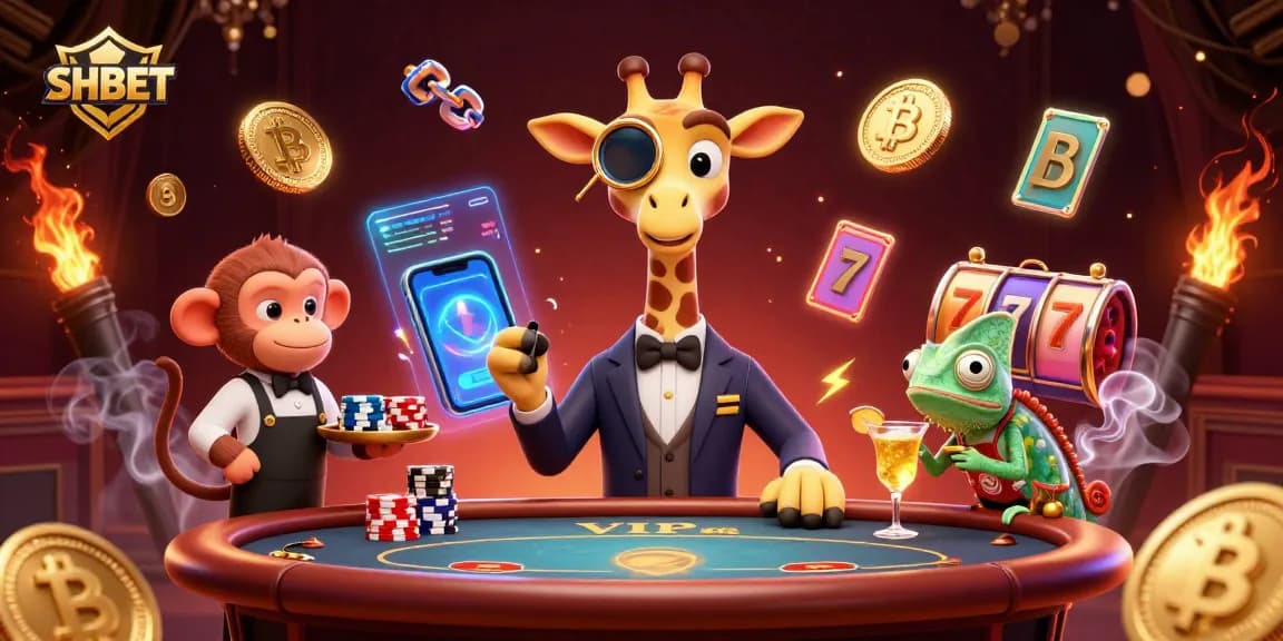 SHBET brings excitement to gaming with a high-roller giraffe and vibrant play elements.