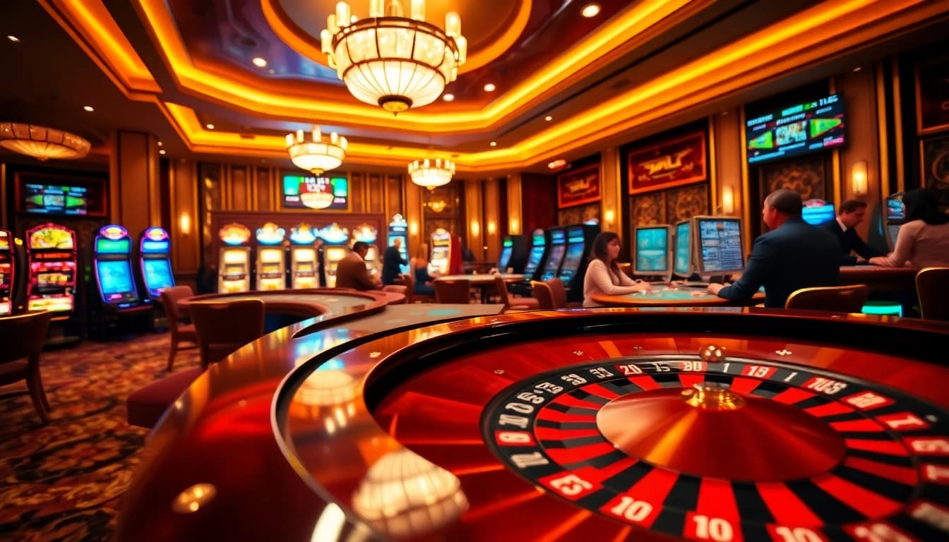 Experience the luxury of an exciting casino scene showcasing a sure win at the Baccarat table.