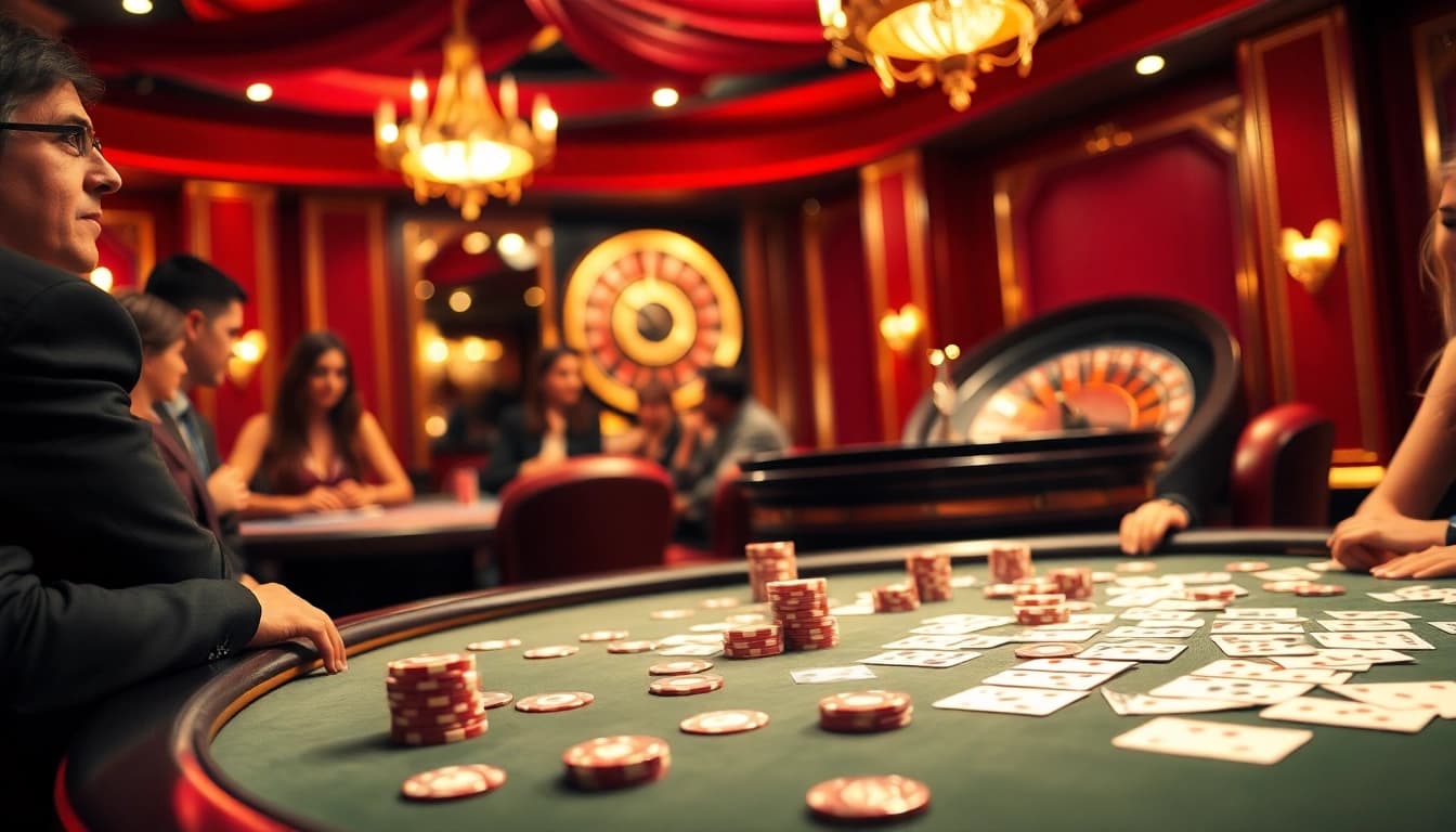Experience the excitement of Sumclub with vibrant poker gameplay and luxurious casino ambiance.