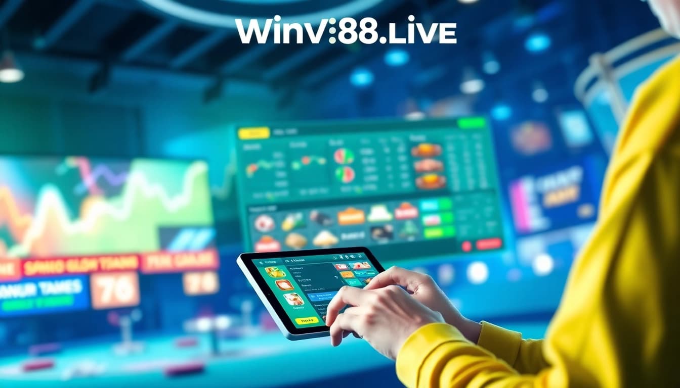 Experience the excitement of winvn88.live's online gambling platform with engaging visuals.