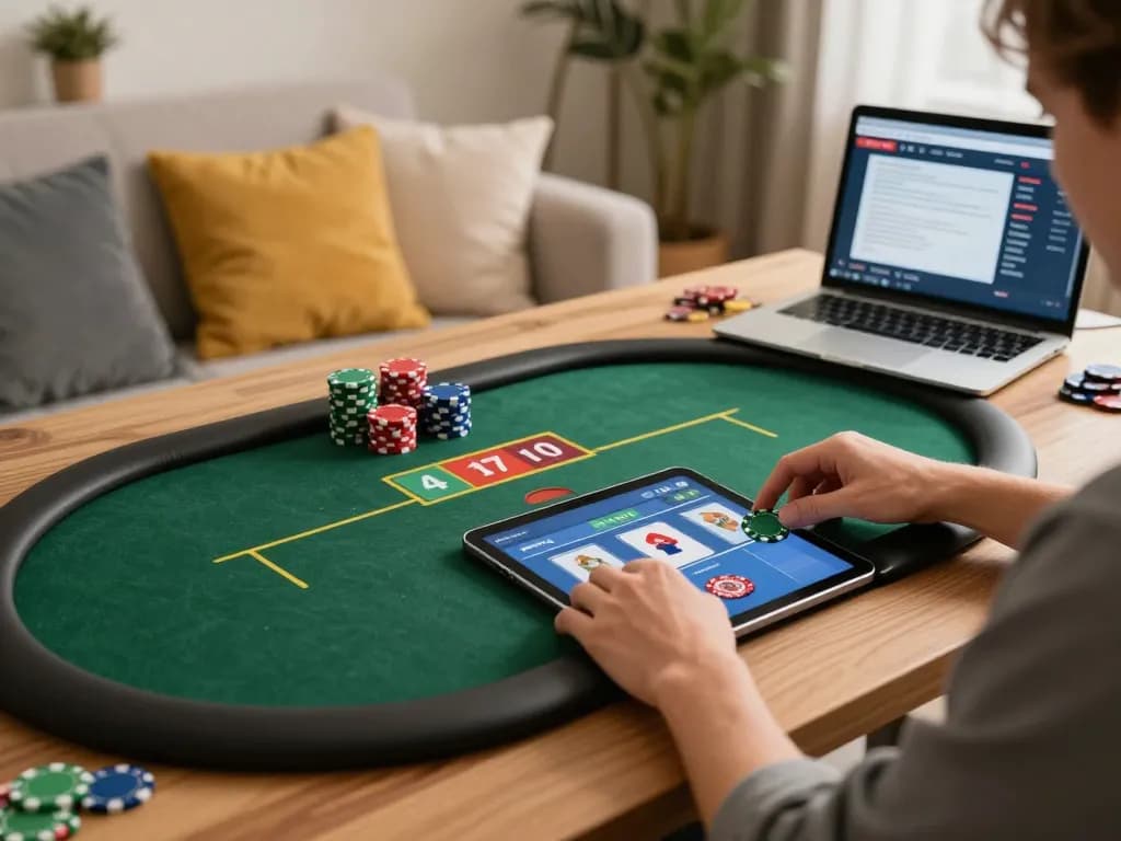 Engage in exciting KUWIN online poker gameplay from the comfort of home with strategic betting.