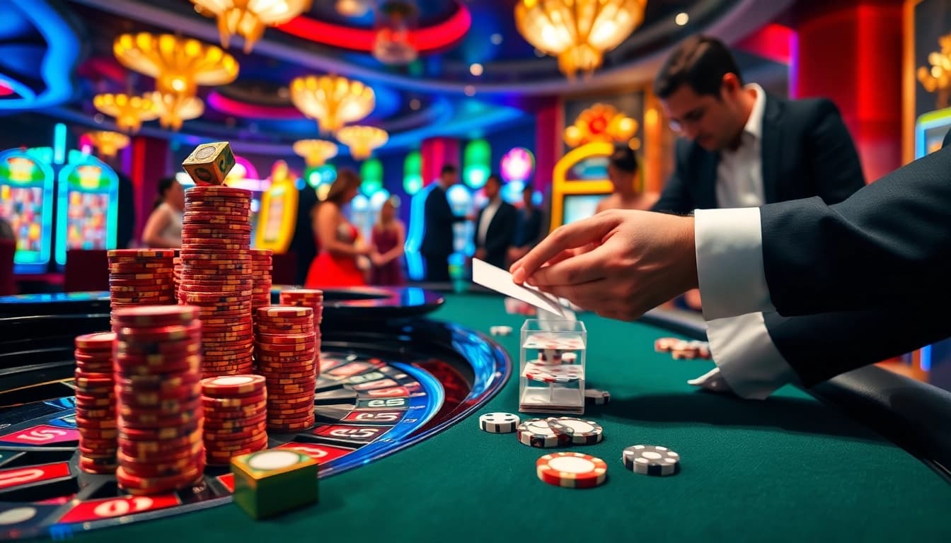 Glamorous TG 88 casino scene featuring roulette and poker gameplay excitement.