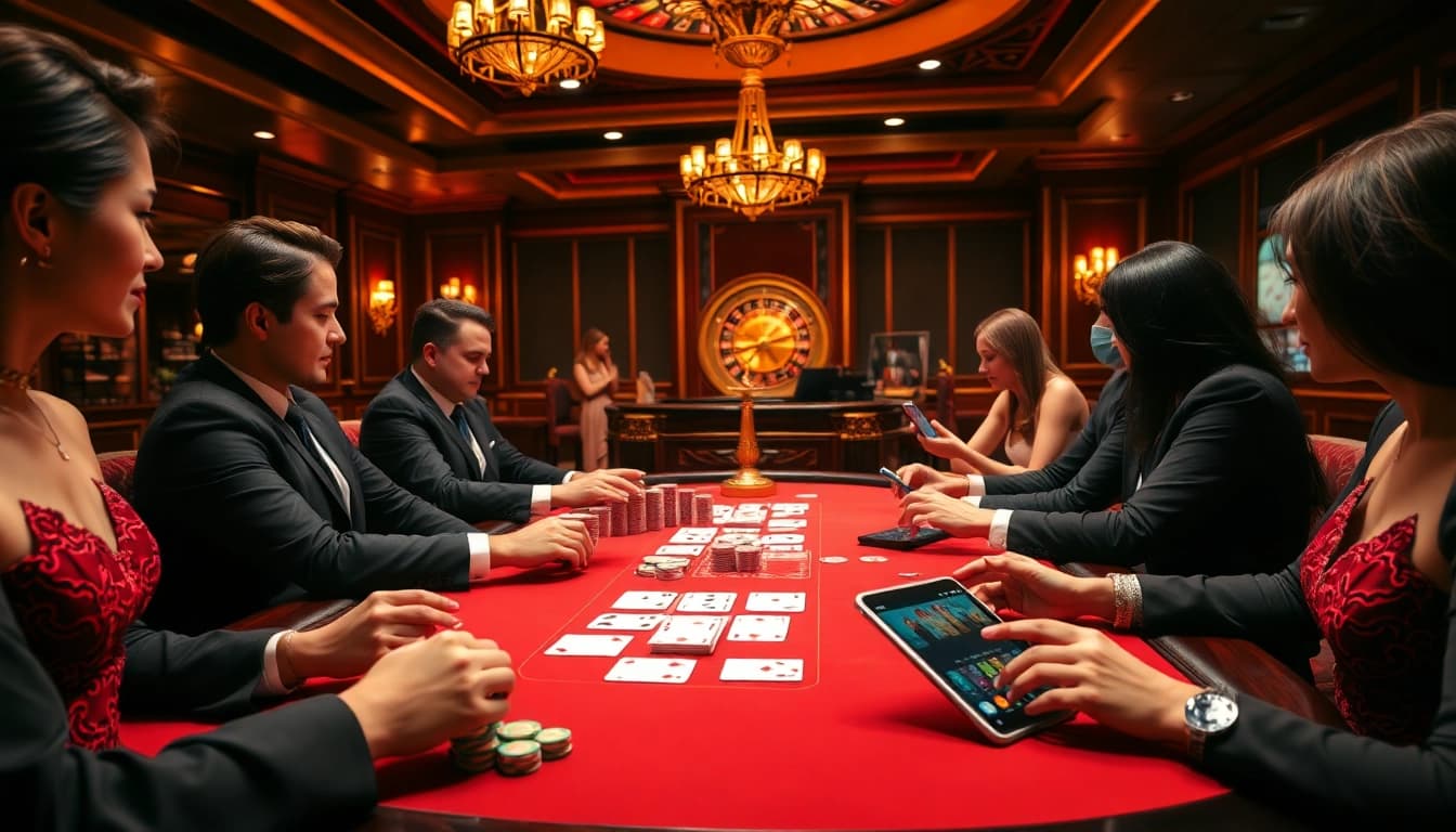 Engage in high-stakes poker excitement at KJC's premier online platform with luxurious casino elements.