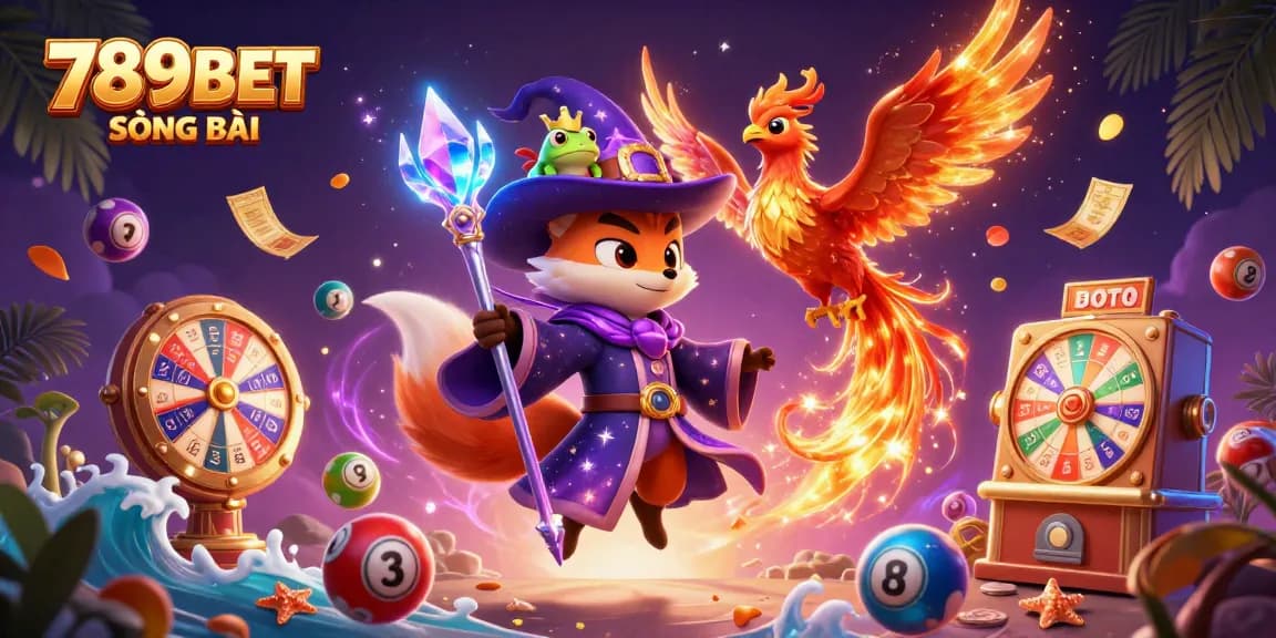 Experience immersive gameplay with 789BET SÒNG BÀI in this vibrant casino illustration.