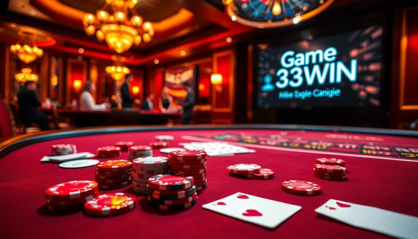 Experience the excitement of Game 33WIN with vibrant casino tables and engaging players.