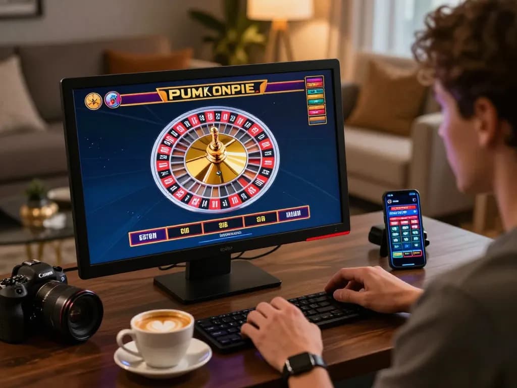 Experience the excitement of online roulette as 79KING players enjoy a cozy gaming setup at home.