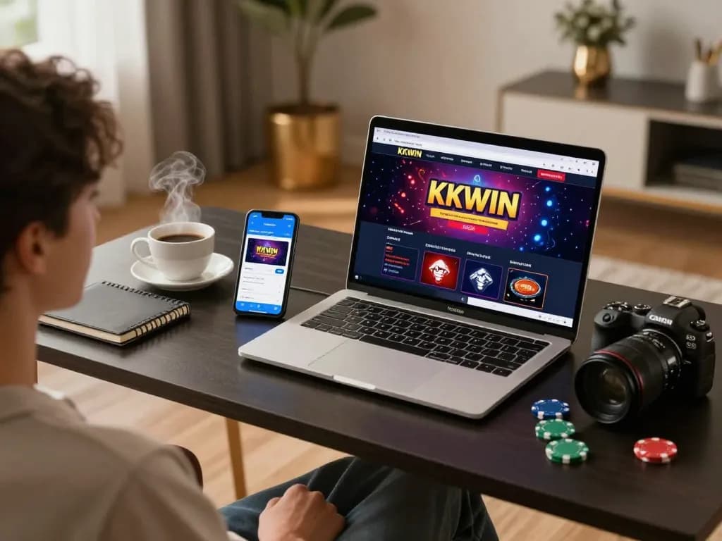 KKWIN online gaming scene with a player strategically engaging in a casino game