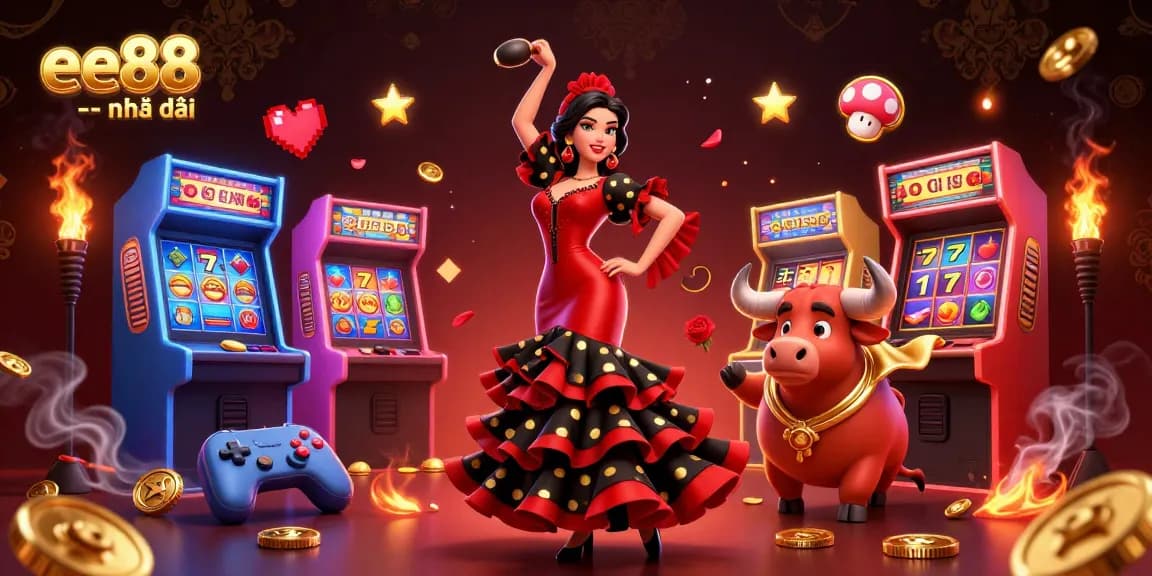 Experience winning thrills at ee88 -- nhà cái with dynamic gaming action and vibrant 3D illustration.