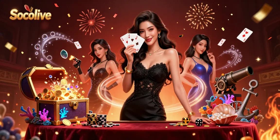 Socolive offers high-stakes card gaming with a glamorous twist featuring stunning visuals.