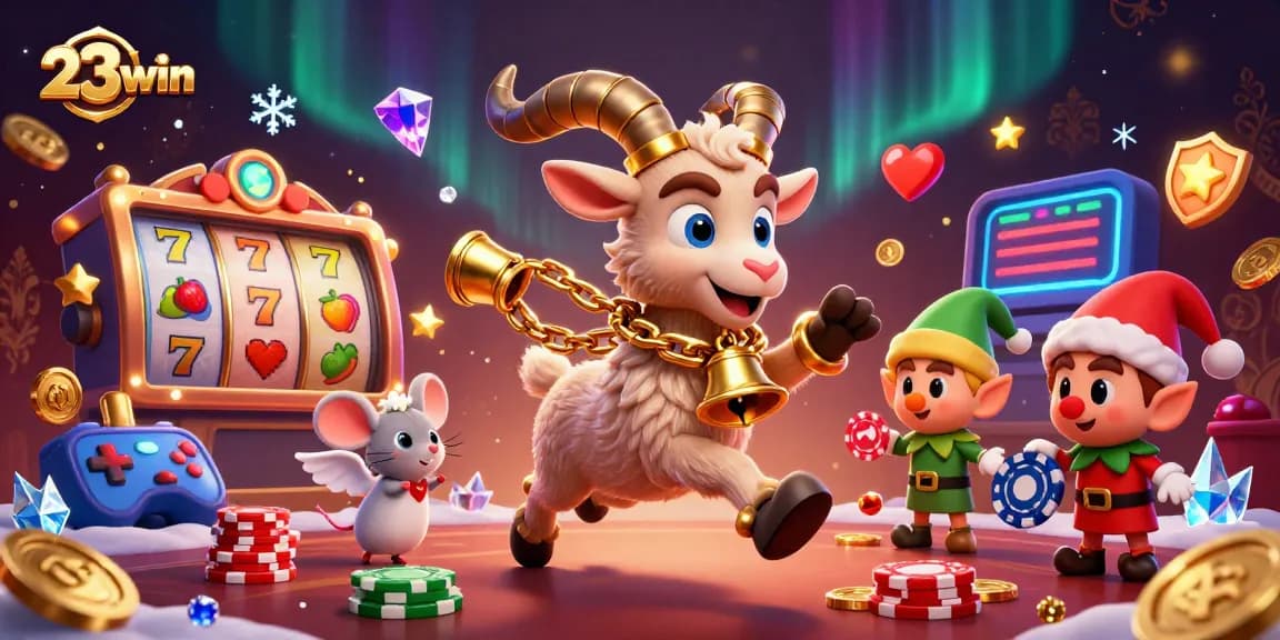Experience the thrilling ambiance of 23win's online casino, featuring vibrant 3D games and lively characters.