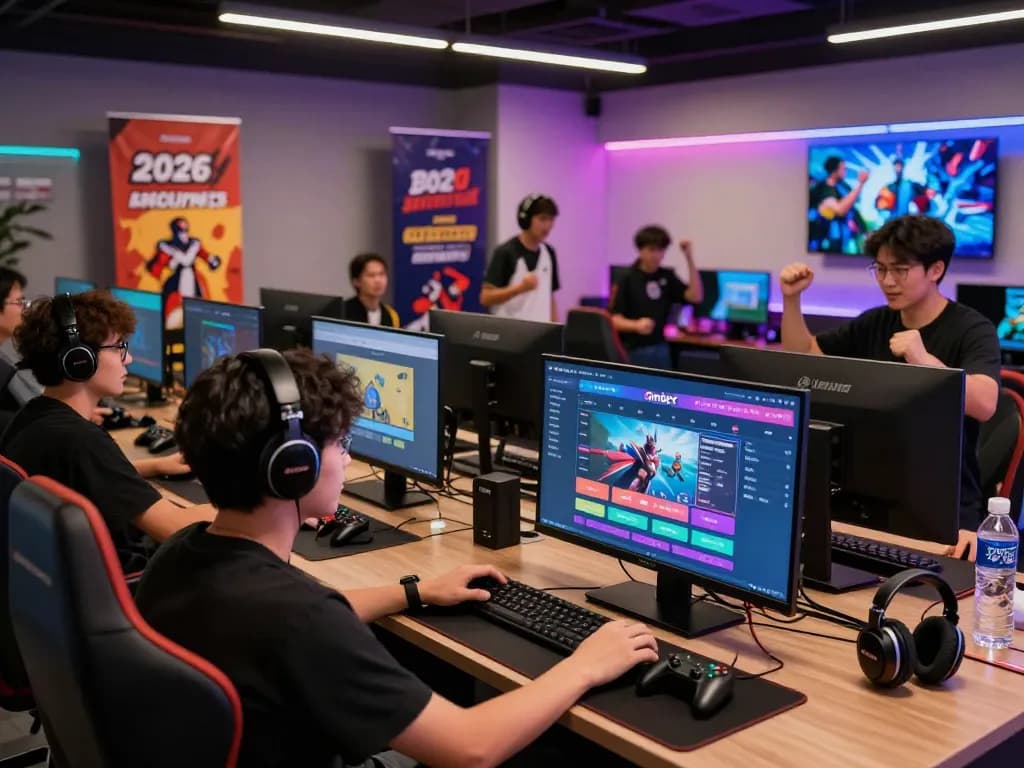 Engaged player enjoying Onbet gaming platform in vibrant lounge setting