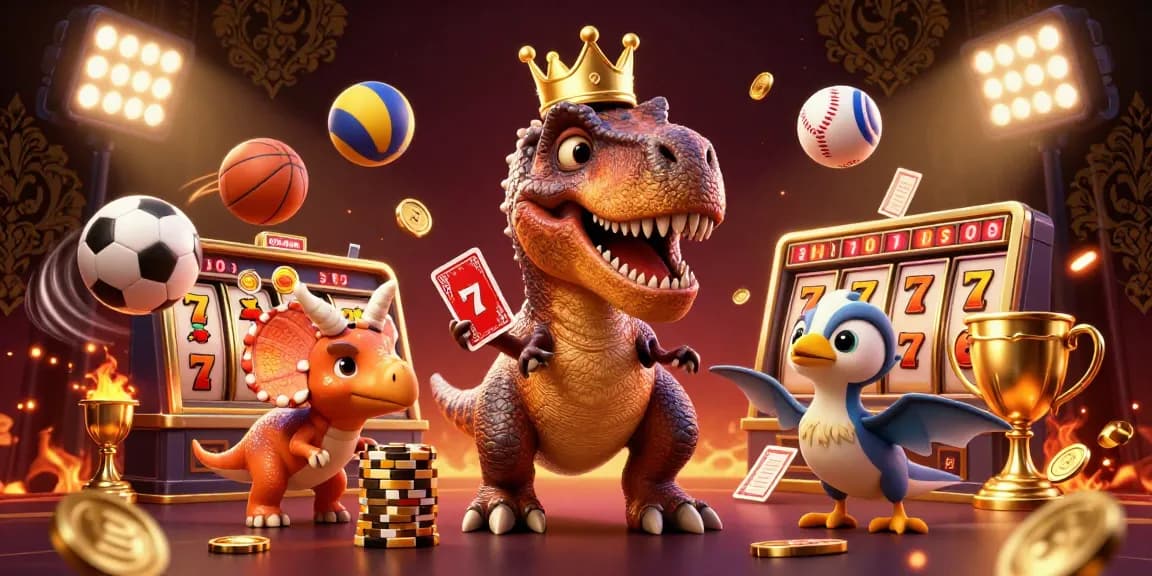 Engage in thrilling games at 33WIN with colorful casino elements and cartoon characters!