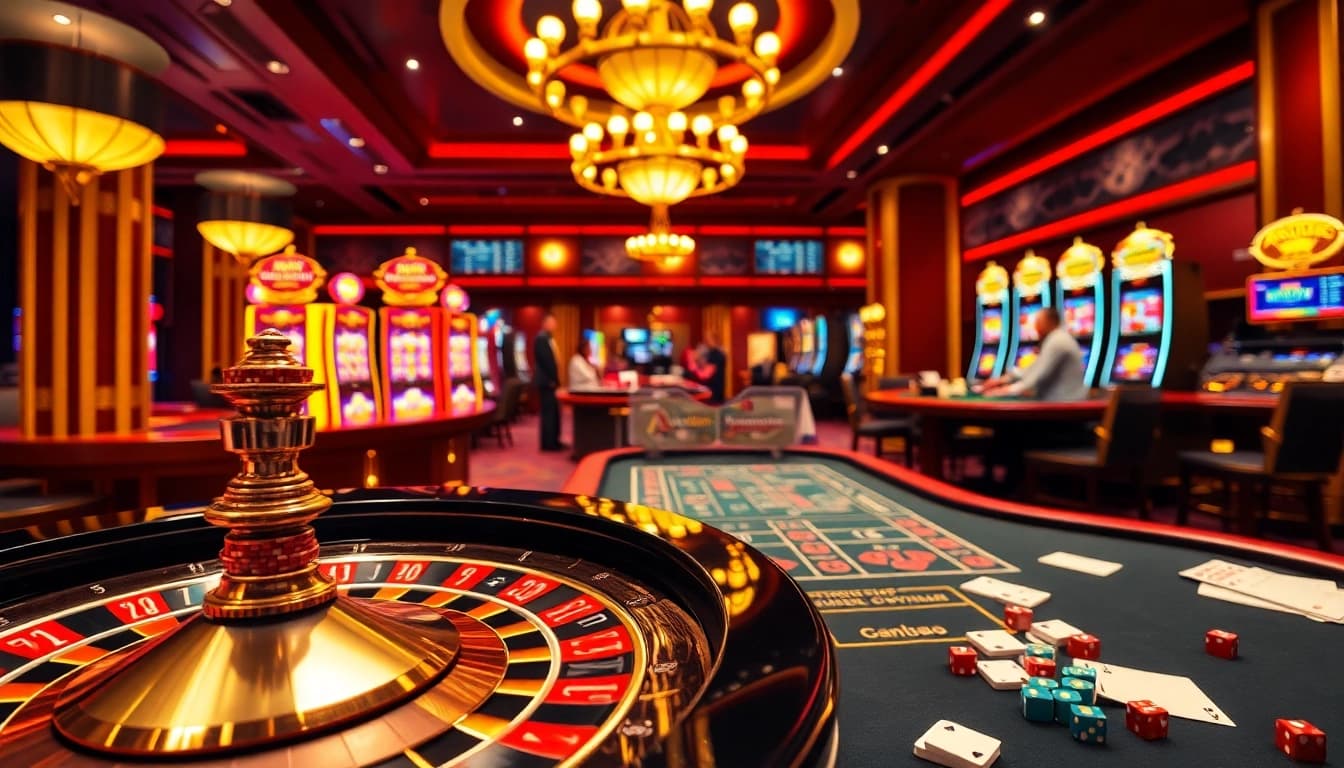 Experience the excitement of RR88 casino games with engaging players at modern tables.