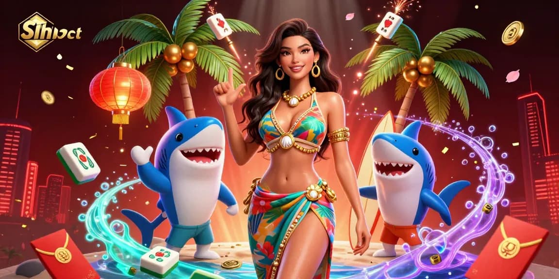 Experience thrilling gameplay at Shbet with a vibrant 3D casino scene featuring dynamic gaming elements and characters.