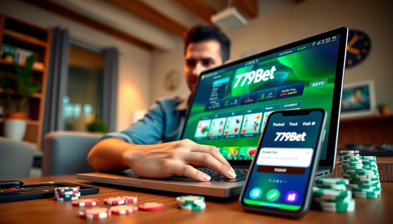 Experience the thrill of gaming with 789bet in a dynamic online setup featuring poker and casino elements.