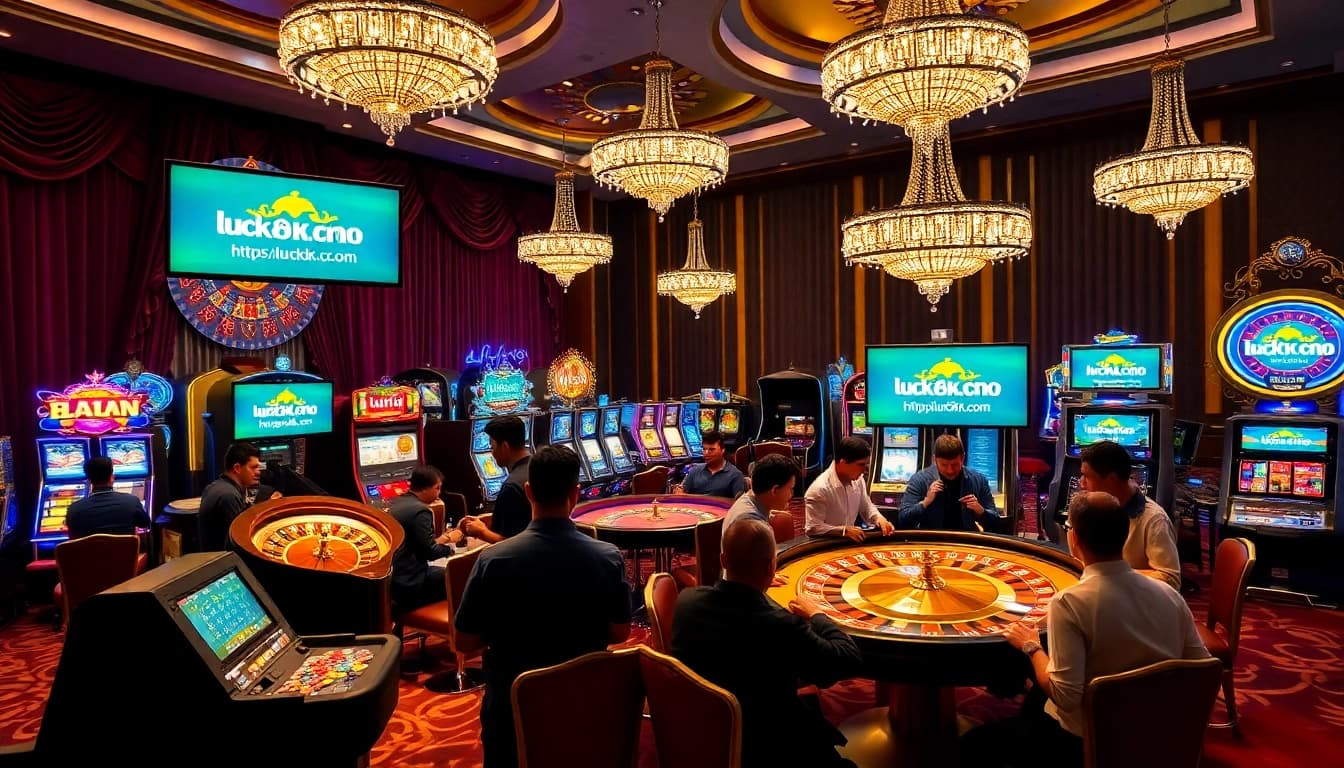 Experience thrilling games and bonuses at https://luck8k.cn.com with players at a vibrant casino.