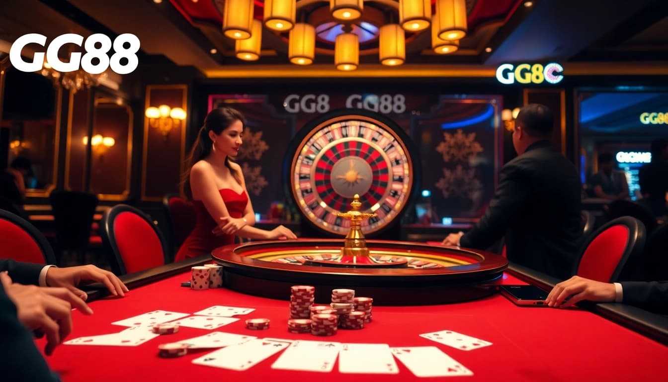 Experience the thrill of gambling at GG88 with exciting casino games on display.