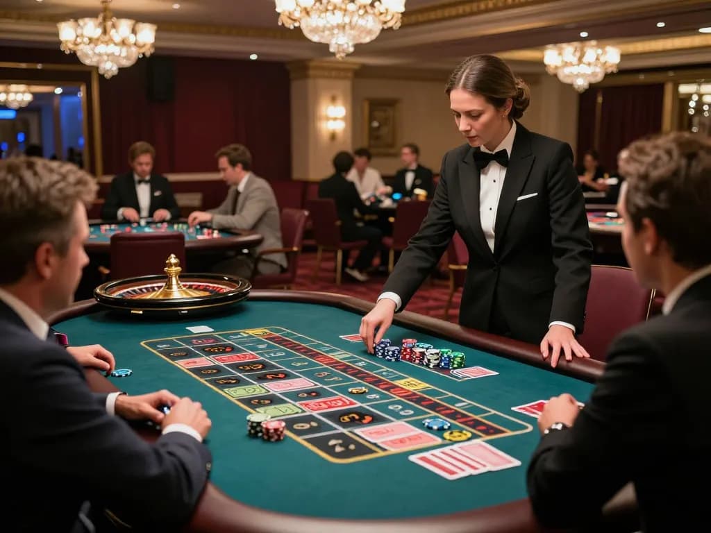 Watch players engage in strategic roulette gameplay at https://da88at.com/ with vibrant colors and upscale casino ambiance.