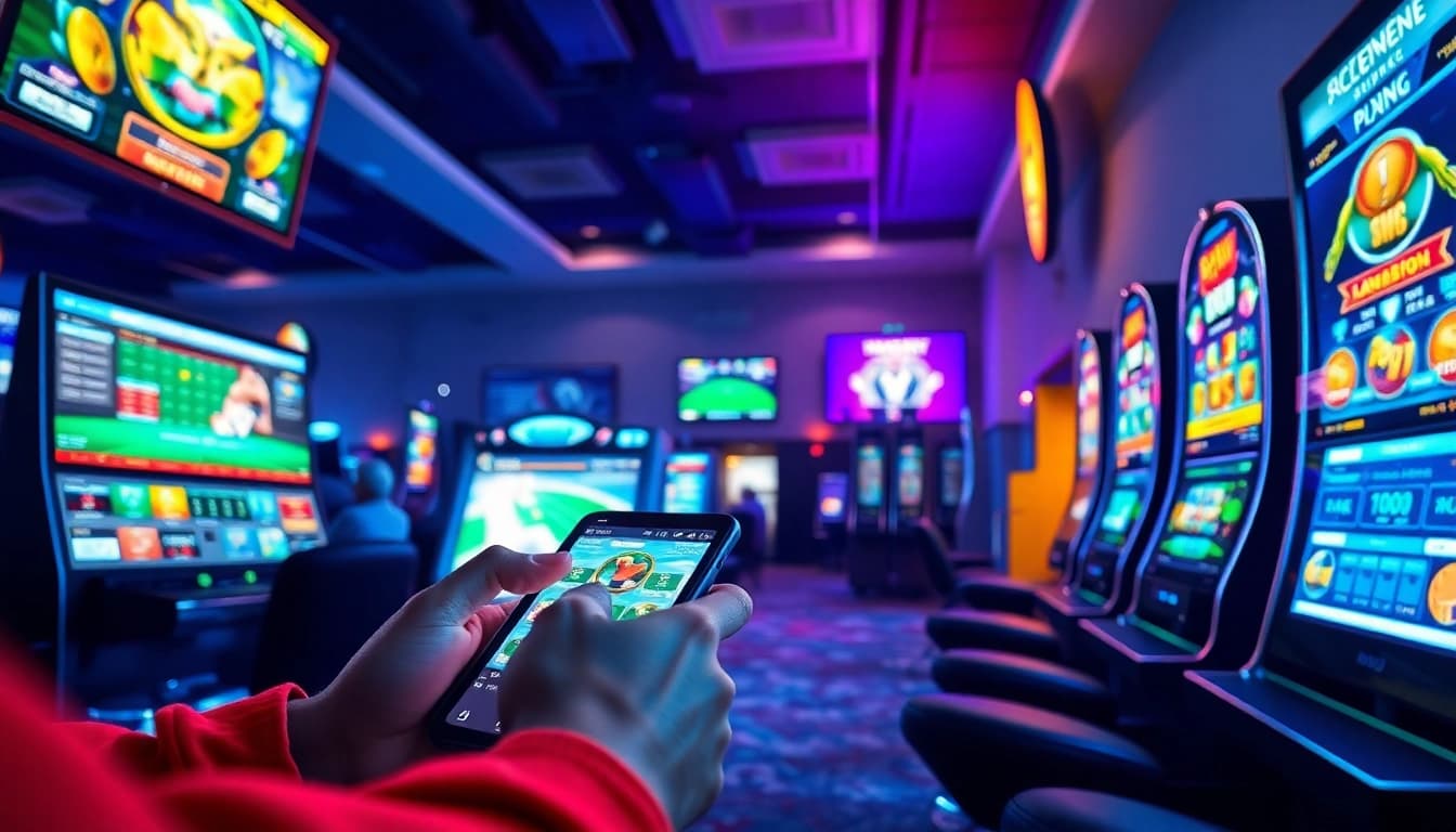 Exciting scene of players engaging with 789bet online gambling interface showcasing diverse games.