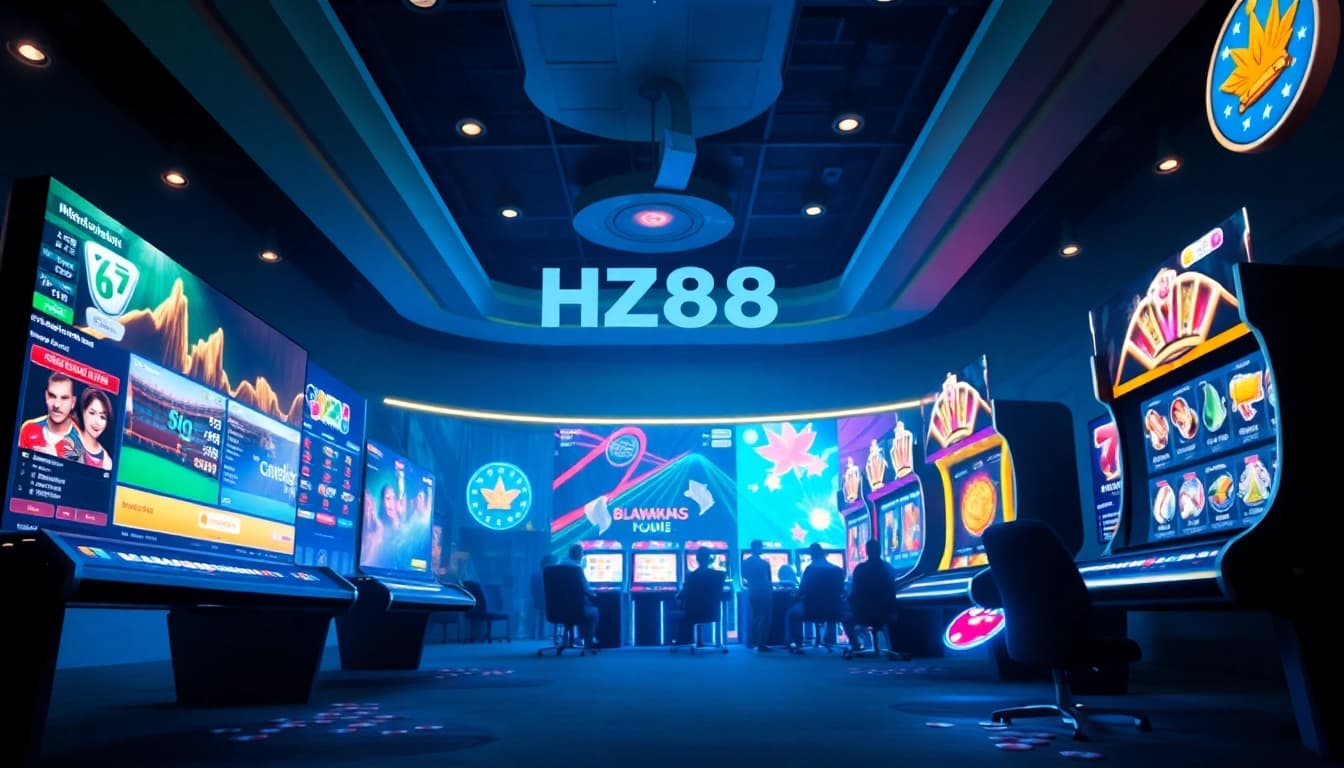 Experience the excitement of HZ88's vibrant online betting platform, showcasing diverse gaming options.