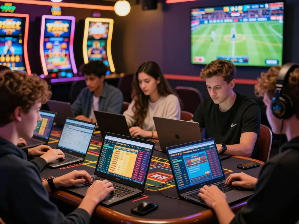 Dynamic betting scene at Vsbet showcasing players engaging with live sports and casino games.