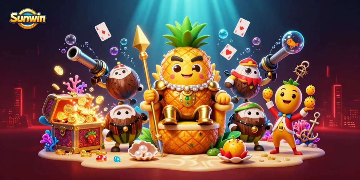 Engage in thrilling gameplay at Sunwin with vibrant 3D characters and exciting casino elements.