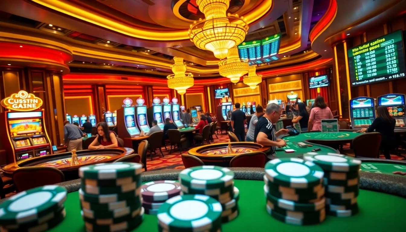 Engage in thrilling gambling action at https://f8bet.net.in/ with poker chips and roulette wheels.