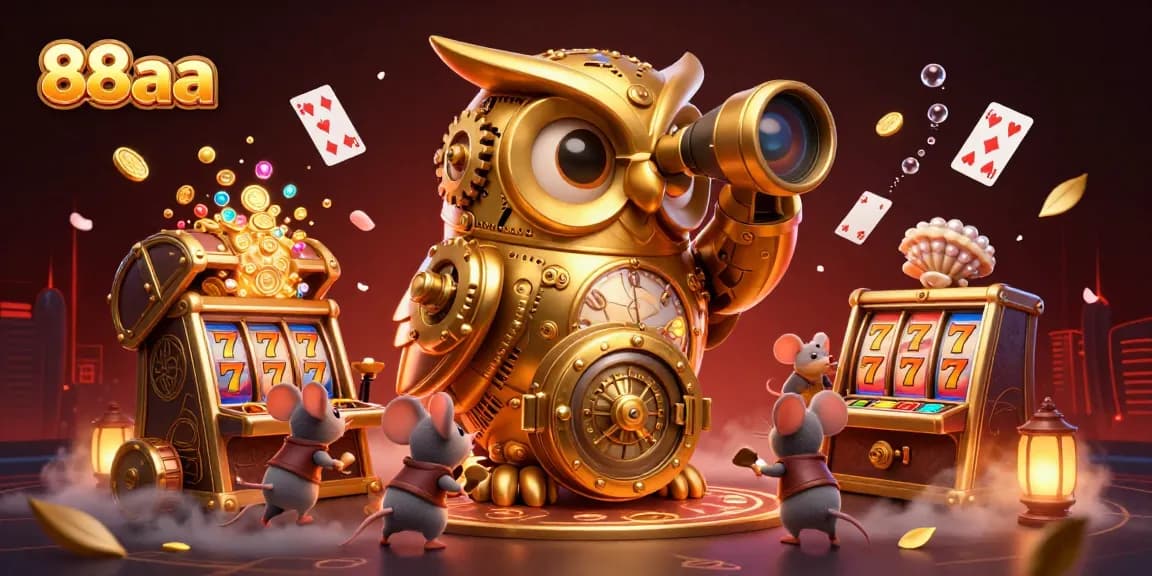 Experience the thrill of gaming at 88aa with a vibrant casino scene filled with enchanting characters and elements.