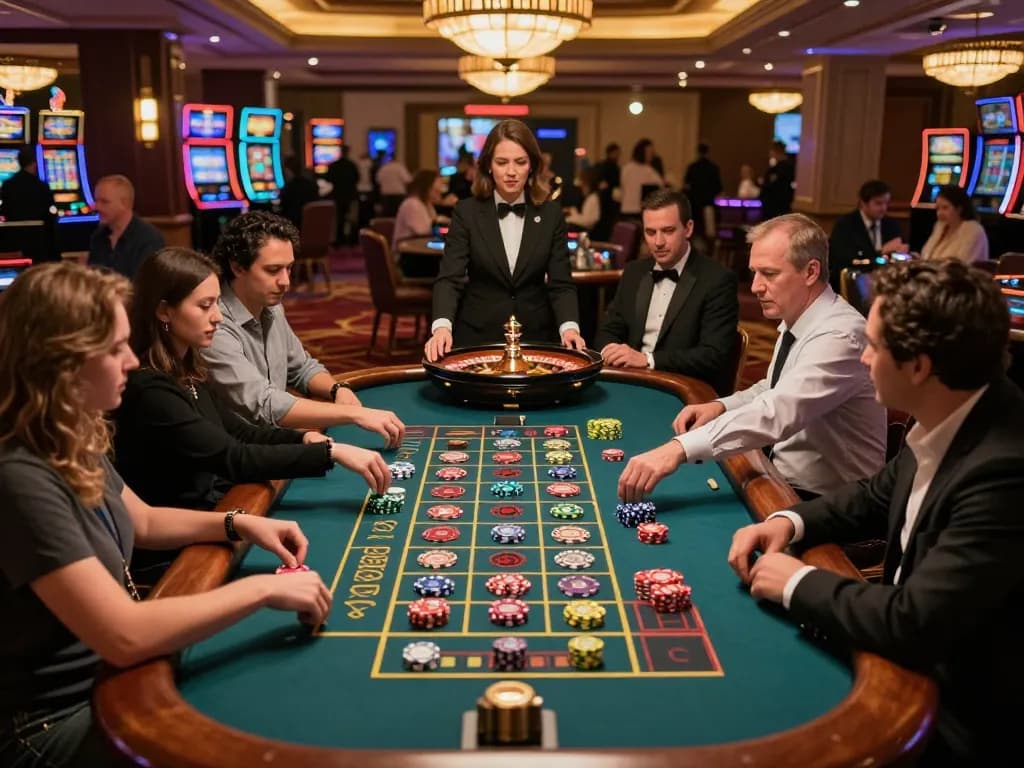 Experience thrilling casino gameplay at https://tx88.rent/ with players engaging in a dynamic roulette game.