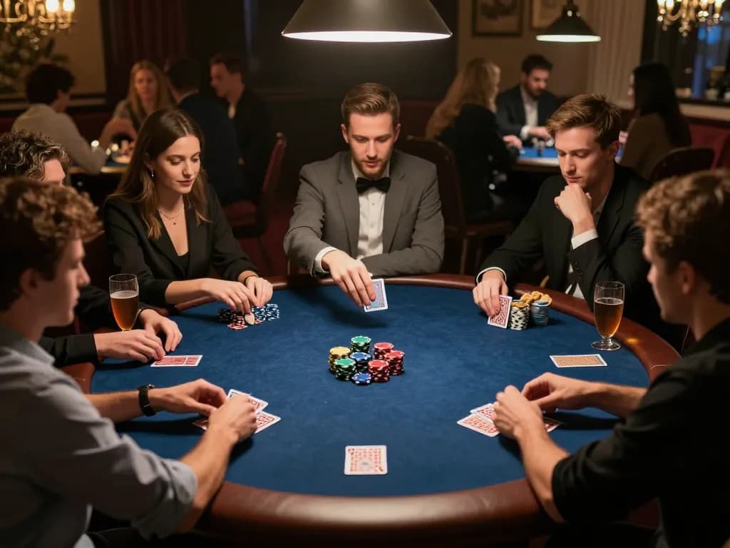 Players strategizing during an engaging poker game at VVVwin, showcasing competitive spirit and social interaction